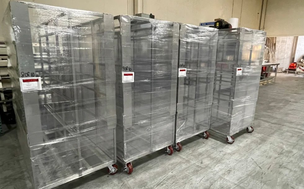 An order of stainless carts for the medical industry